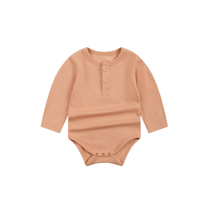Body bébé manches longues en viscose et coton – Blanc crème - Orange Corail - Beige - Bleu turquoise - Kassyfamily's