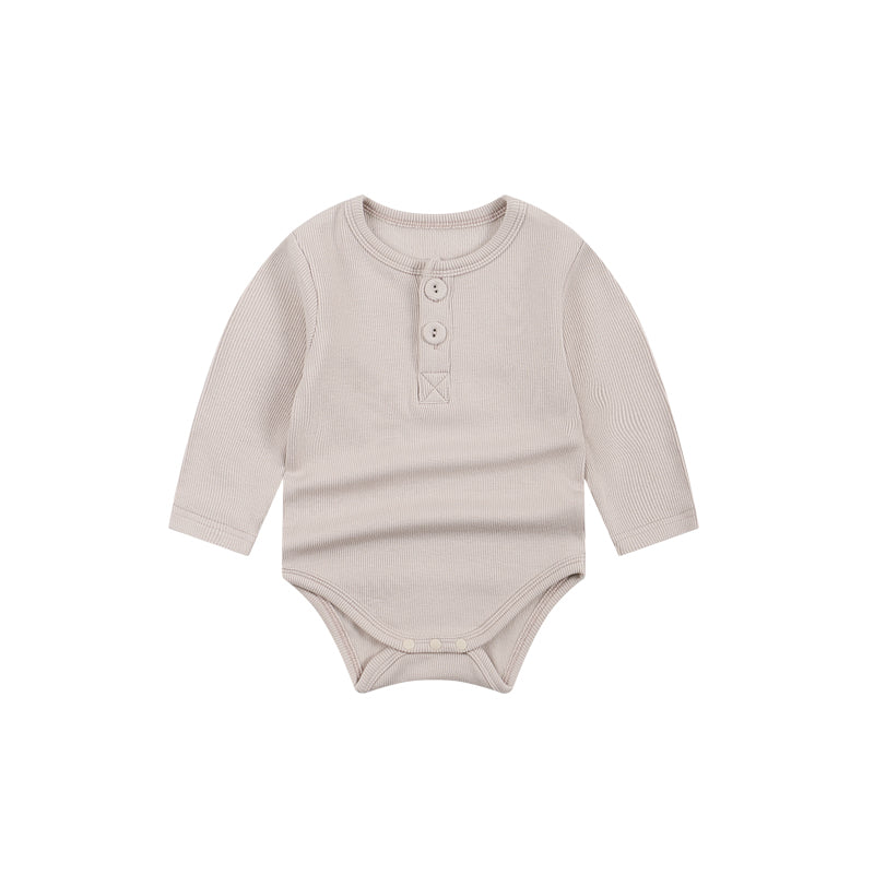 Body bébé manches longues en viscose et coton – Blanc crème - Orange Corail - Beige - Bleu turquoise - Kassyfamily's