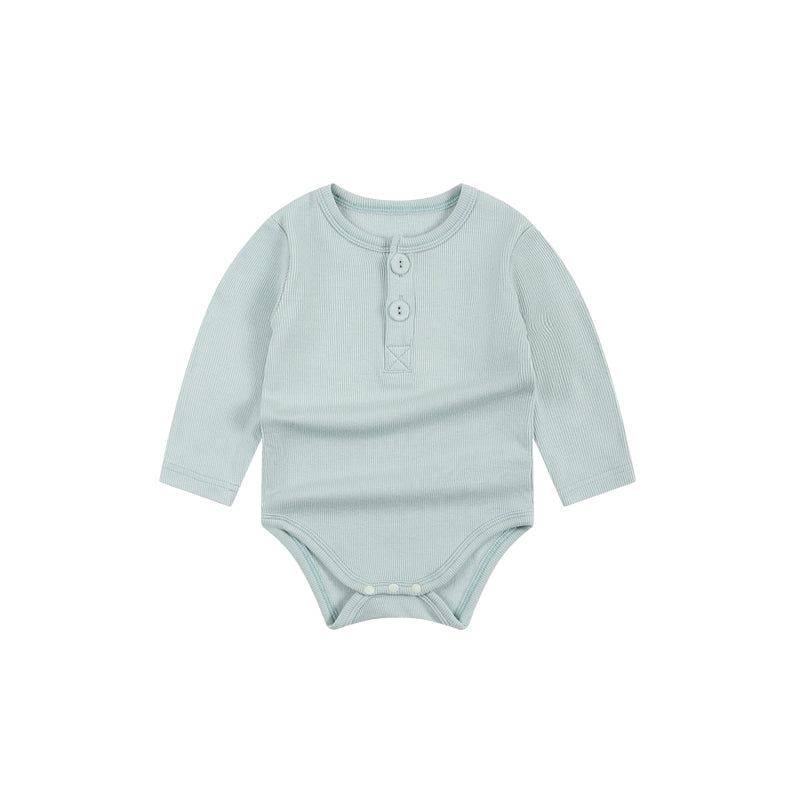 Body bébé manches longues en viscose et coton – Blanc crème - Orange Corail - Beige - Bleu turquoise - Kassyfamily's