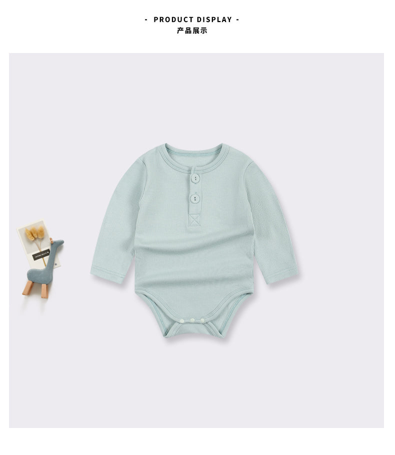 Body bébé manches longues en viscose et coton – Blanc crème - Orange Corail - Beige - Bleu turquoise - Kassyfamily's