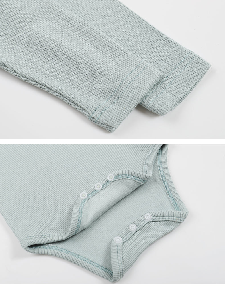 Body bébé manches longues en viscose et coton – Blanc crème - Orange Corail - Beige - Bleu turquoise - Kassyfamily's