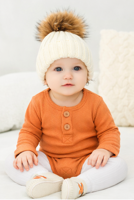 Body bébé manches longues en viscose et coton – Blanc crème - Orange Corail - Beige - Bleu turquoise - Kassyfamily's