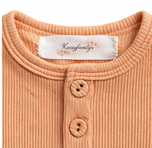 Body bébé manches longues en viscose et coton – Blanc crème - Orange Corail - Beige - Bleu turquoise - Kassyfamily's