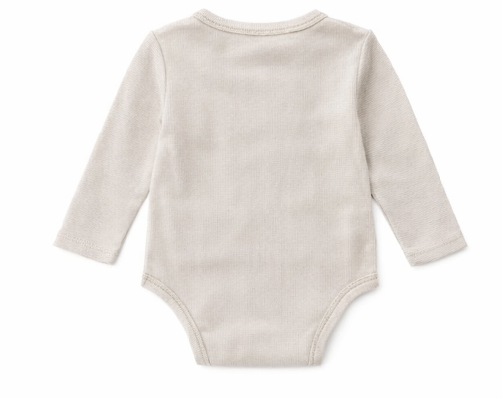 Body bébé manches longues en viscose et coton – Blanc crème - Orange Corail - Beige - Bleu turquoise - Kassyfamily's