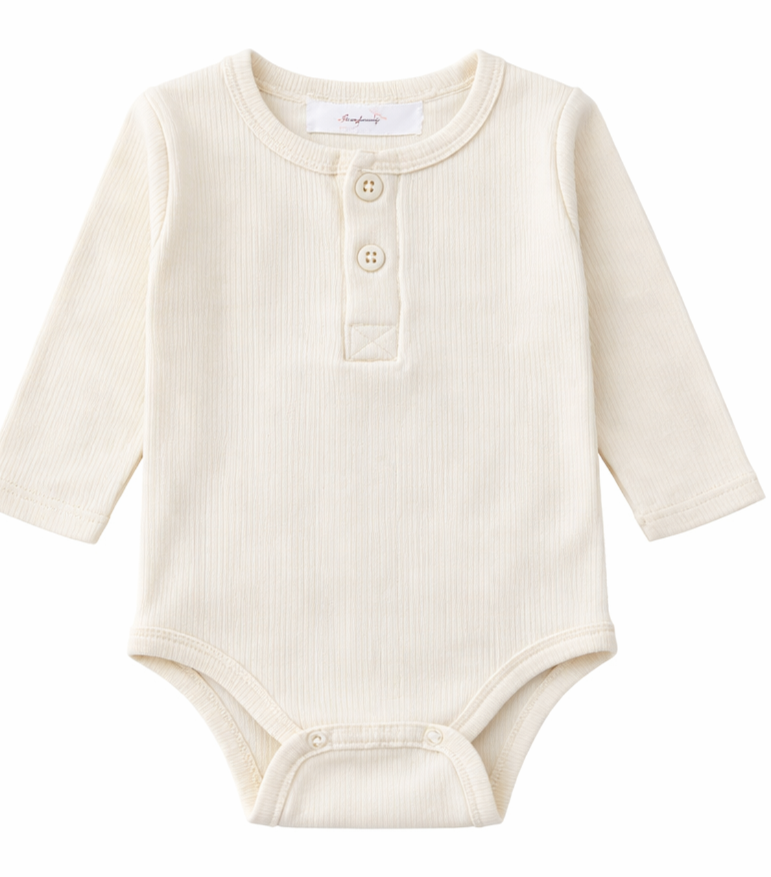Body bébé manches longues en viscose et coton – Blanc crème - Orange Corail - Beige - Bleu turquoise - Kassyfamily's
