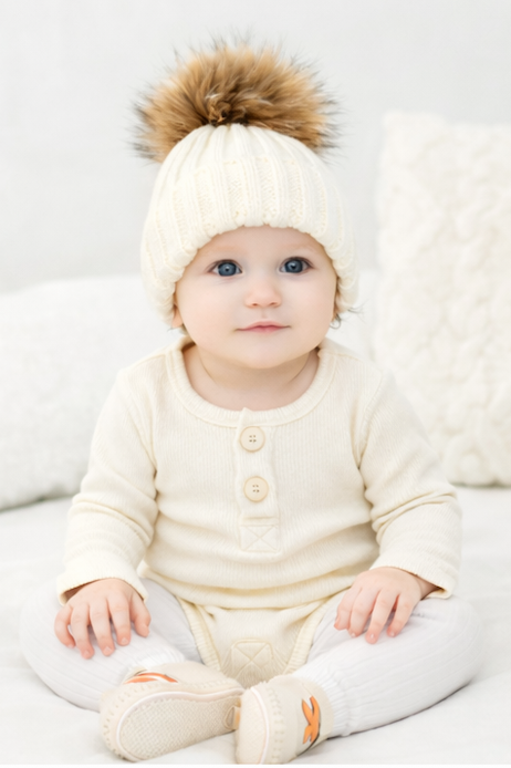 Body bébé manches longues en viscose et coton – Blanc crème - Orange Corail - Beige - Bleu turquoise - Kassyfamily's