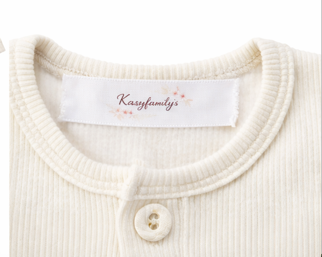 Body bébé manches longues en viscose et coton – Blanc crème - Orange Corail - Beige - Bleu turquoise - Kassyfamily's