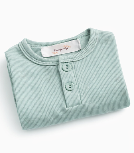 Body bébé manches longues en viscose et coton – Blanc crème - Orange Corail - Beige - Bleu turquoise - Kassyfamily's