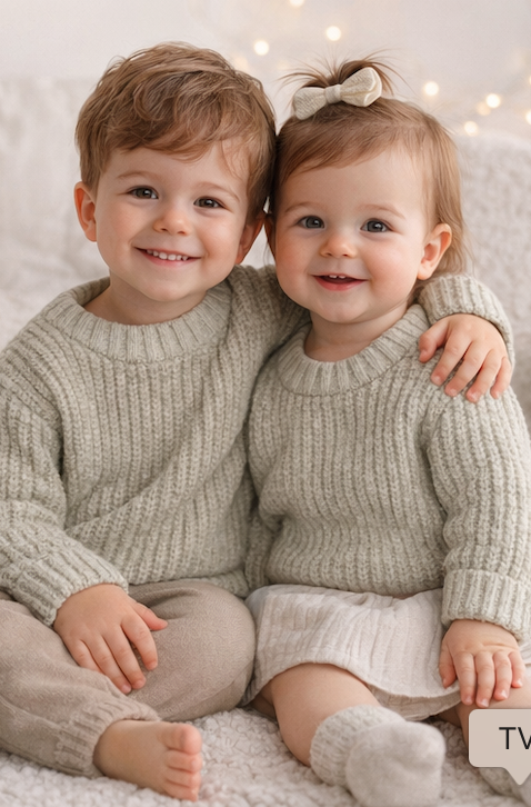 Pull bébé et enfant en maille côtelée – Plusieurs coloris 🧶