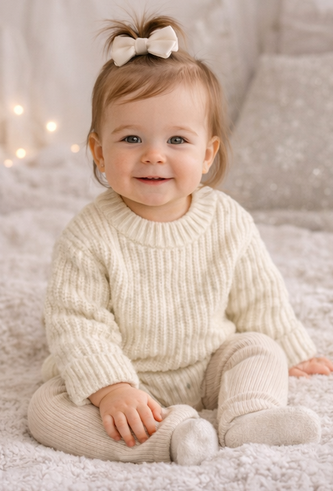 Pull bébé et enfant en maille côtelée – Plusieurs coloris 🧶