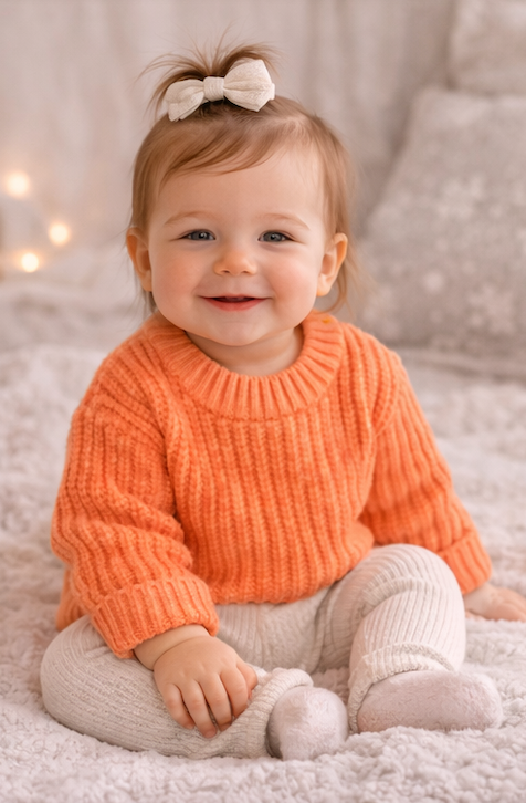 Pull bébé et enfant en maille côtelée – Plusieurs coloris 🧶