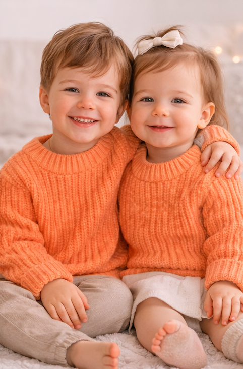 Pull bébé et enfant en maille côtelée – Plusieurs coloris 🧶