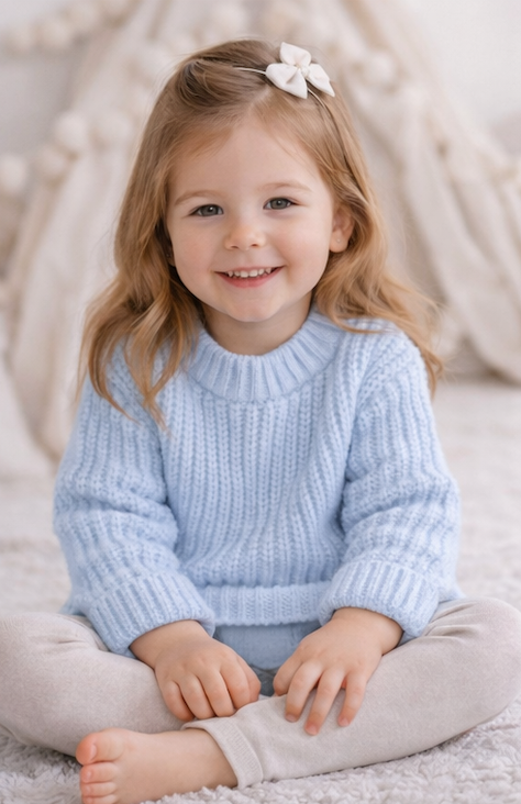 Pull bébé et enfant en maille côtelée – Plusieurs coloris 🧶