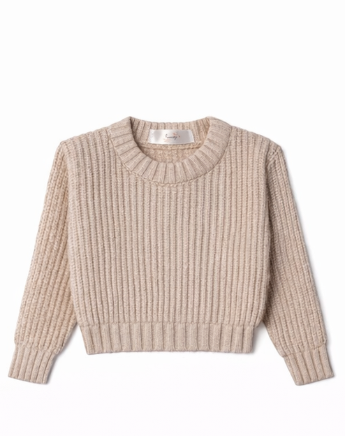 Pull bébé et enfant en maille côtelée – Plusieurs coloris 🧶