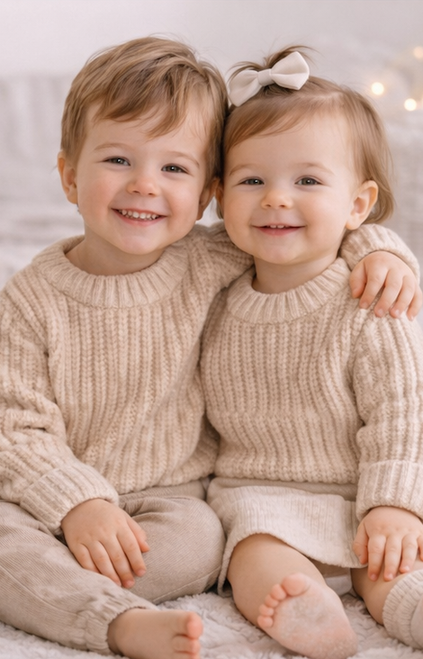 Pull bébé et enfant en maille côtelée – Plusieurs coloris 🧶