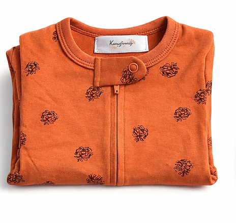 Combinaison bébé zippée à pieds motif pommes de pin – Kassyfamily’s