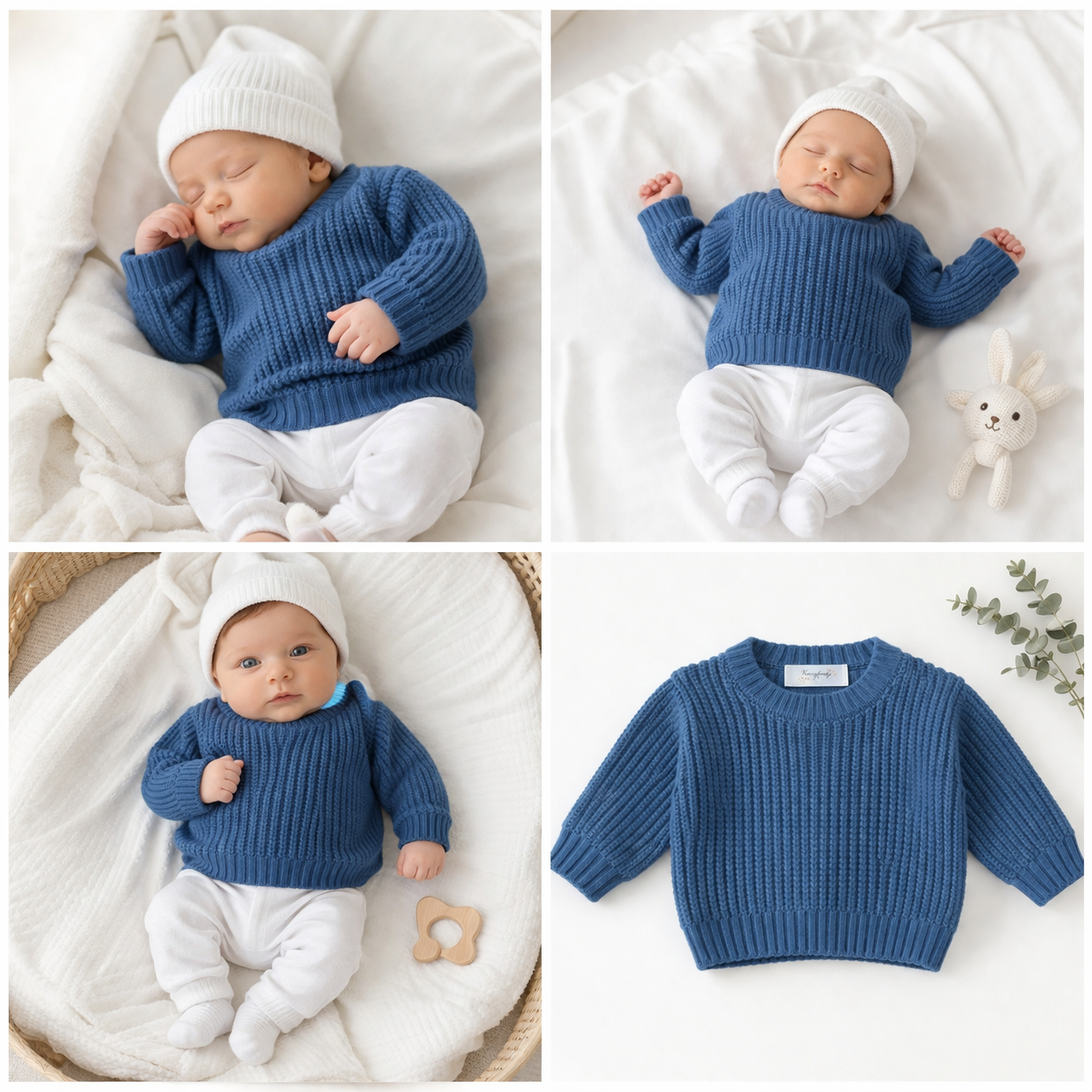 Pull bébé et enfant en maille côtelée – Plusieurs coloris 🧶