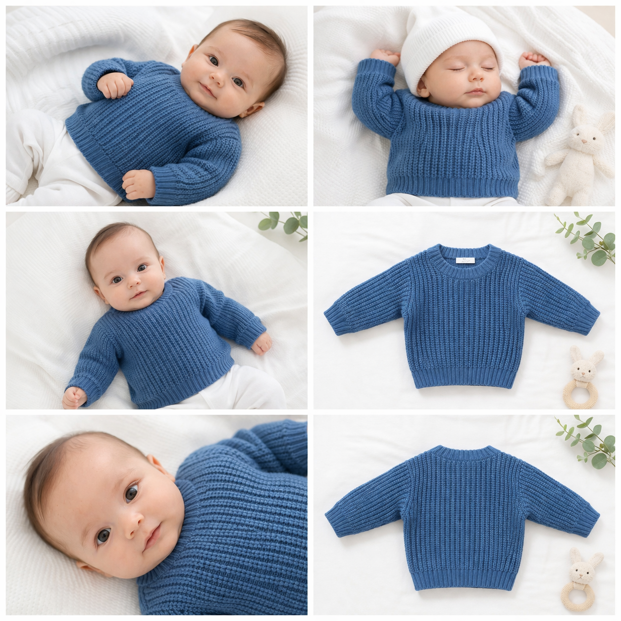 Pull bébé et enfant en maille côtelée – Plusieurs coloris 🧶