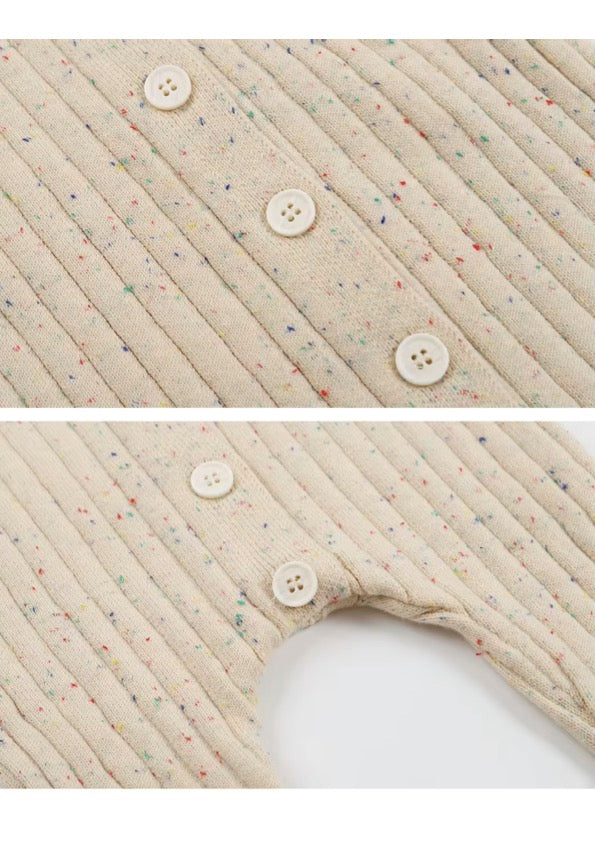 Combinaison bébé fille à volants froufrou blanc crème mouchetée – Kassyfamily’s