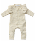 Combinaison bébé fille à volants froufrou blanc crème mouchetée – Kassyfamily’s
