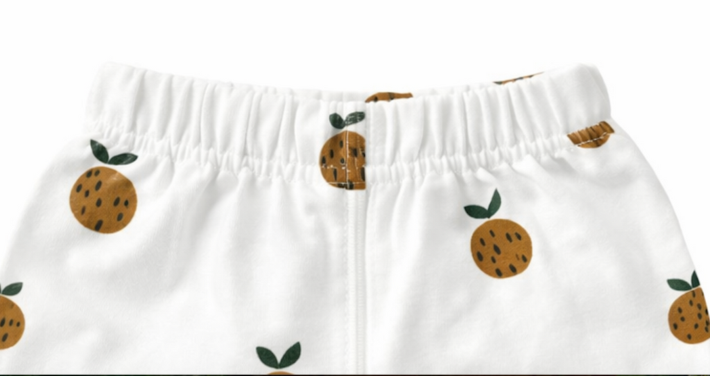 Legging bébé et enfant blanc à motifs fruités – 100 % coton