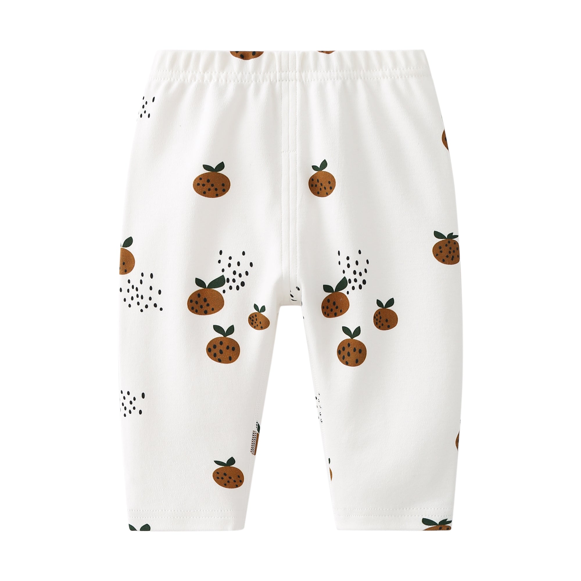 Legging bébé et enfant blanc à motifs fruités – 100 % coton