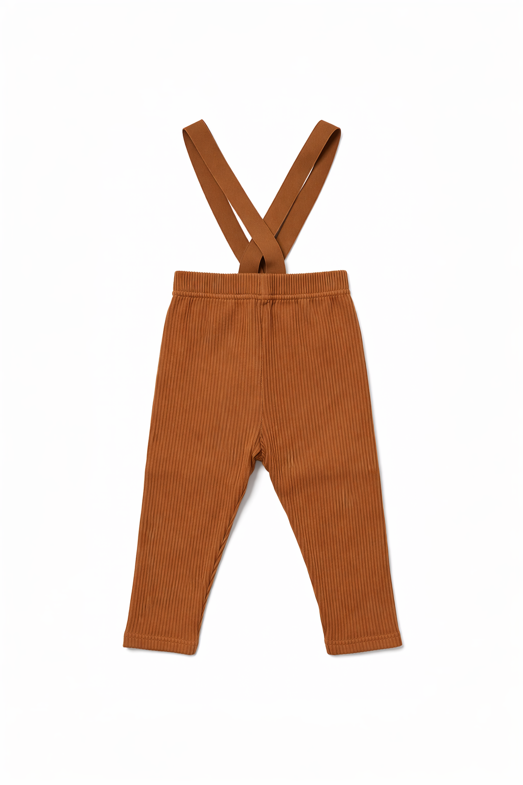 Pantalon salopette bébé côtelé marron à bretelles Kassyfamily's - Style Vintage Taille Élastique