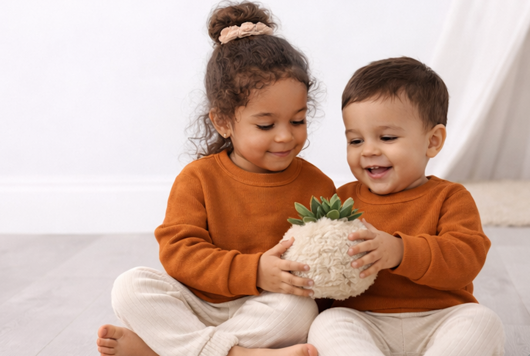 Pull bébé et enfant en coton Kassyfamily’s – Vert, blanc crème , marron - Sweat Enfant Manches Longues -