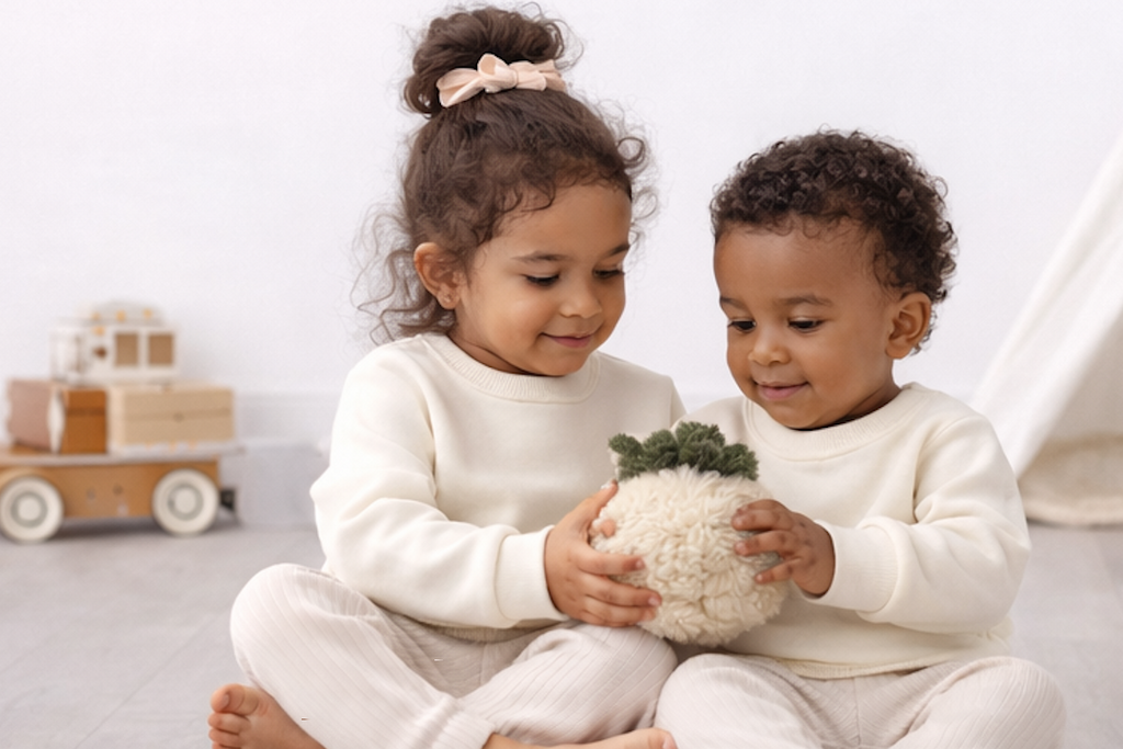 Pull bébé et enfant en coton Kassyfamily’s – Vert, blanc crème , marron - Sweat Enfant Manches Longues -