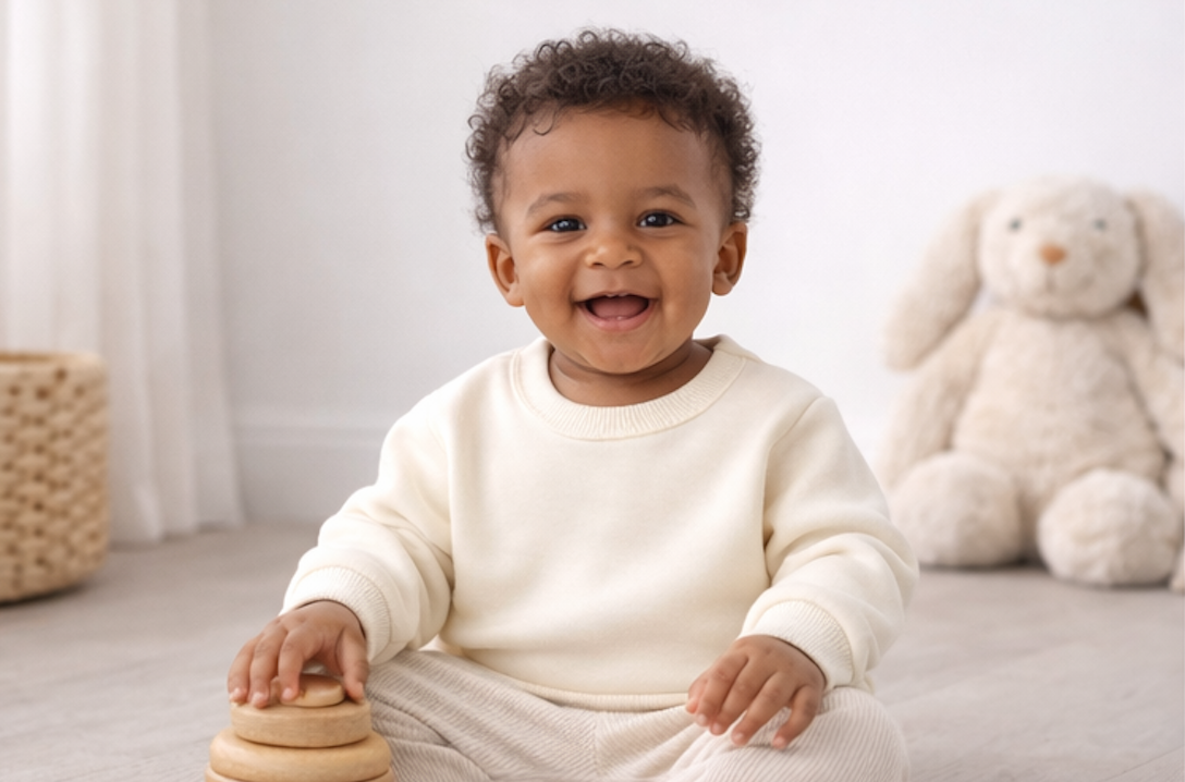 Pull bébé et enfant en coton Kassyfamily’s – Vert, blanc crème , marron - Sweat Enfant Manches Longues -
