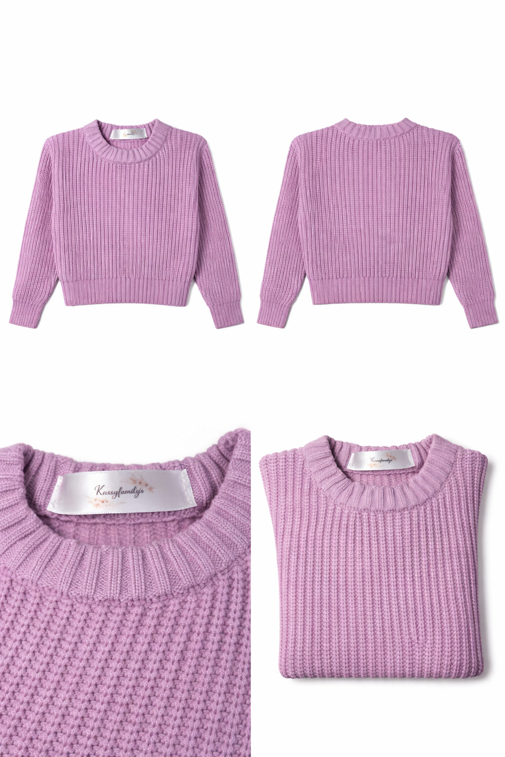 Pull bébé et enfant en maille côtelée – Plusieurs coloris 🧶