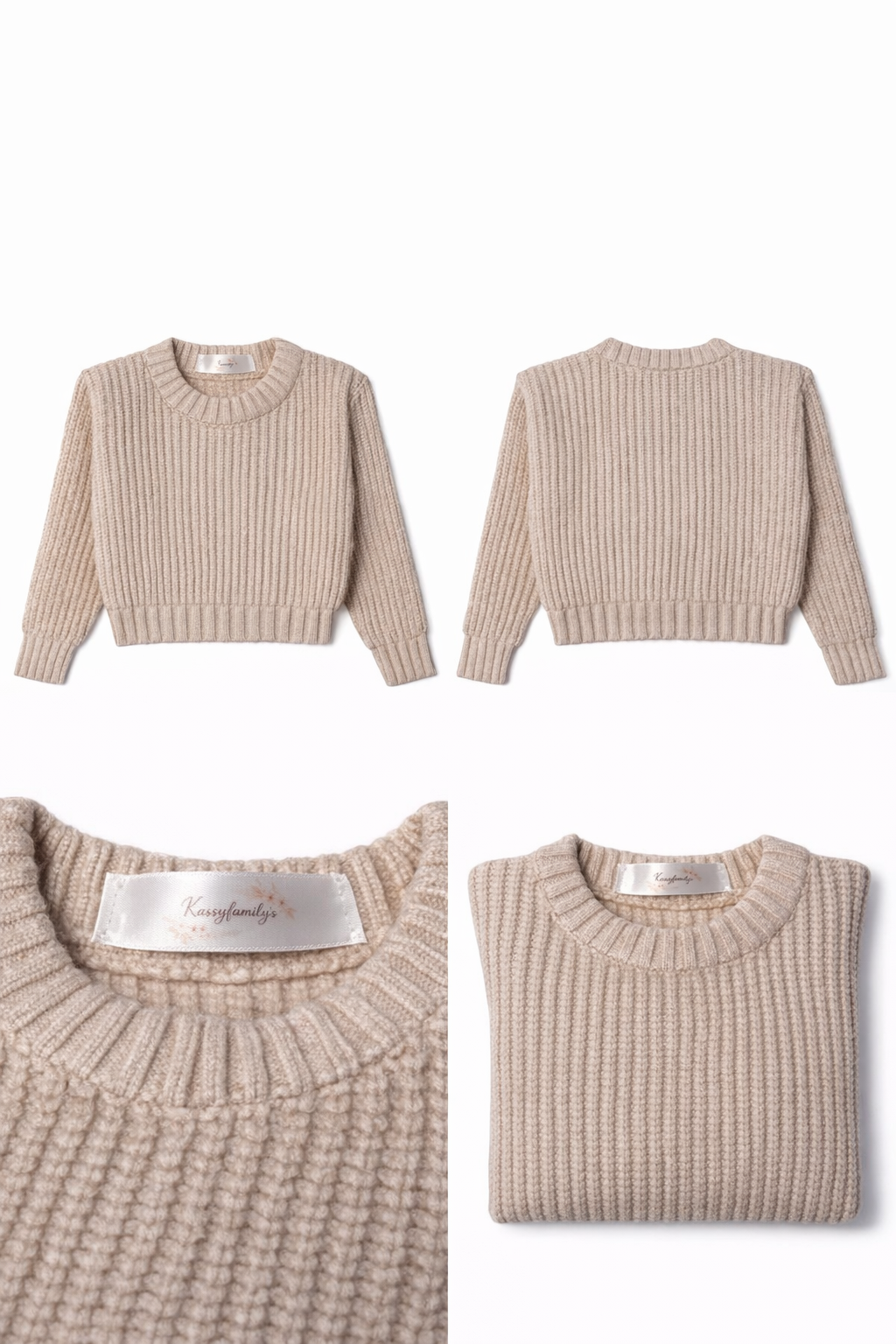 Pull bébé et enfant en maille côtelée – Plusieurs coloris 🧶