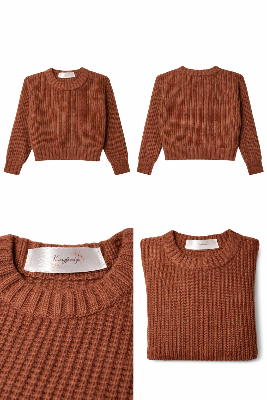Pull bébé et enfant en maille côtelée – Plusieurs coloris 🧶