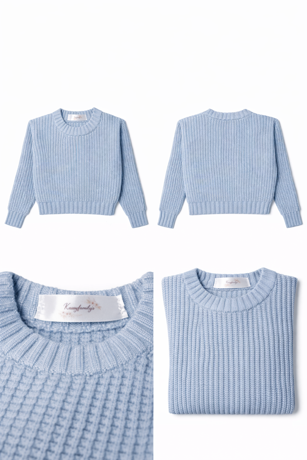 Pull bébé et enfant en maille côtelée – Plusieurs coloris 🧶