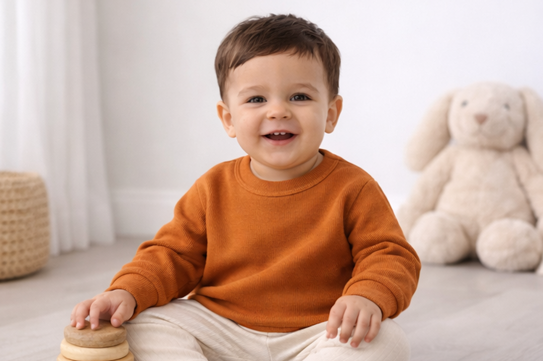 Pull bébé et enfant en coton Kassyfamily’s – Vert, blanc crème , marron - Sweat Enfant Manches Longues -