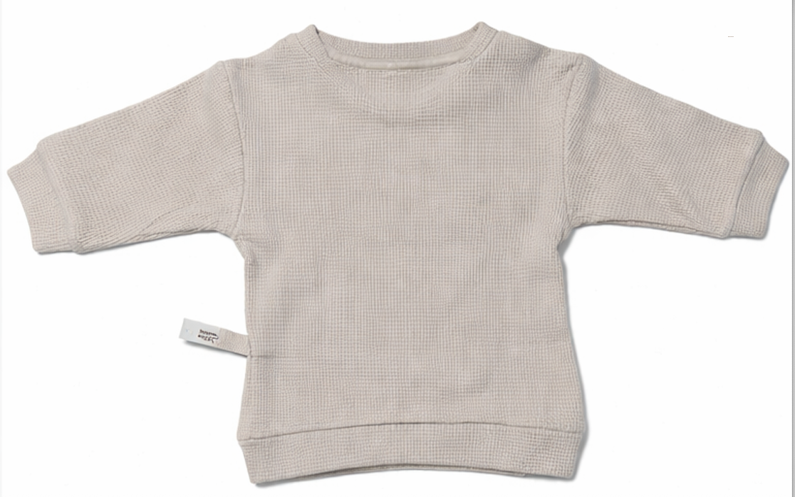 Pull gris clair motif pomme – 100 % coton 🍏