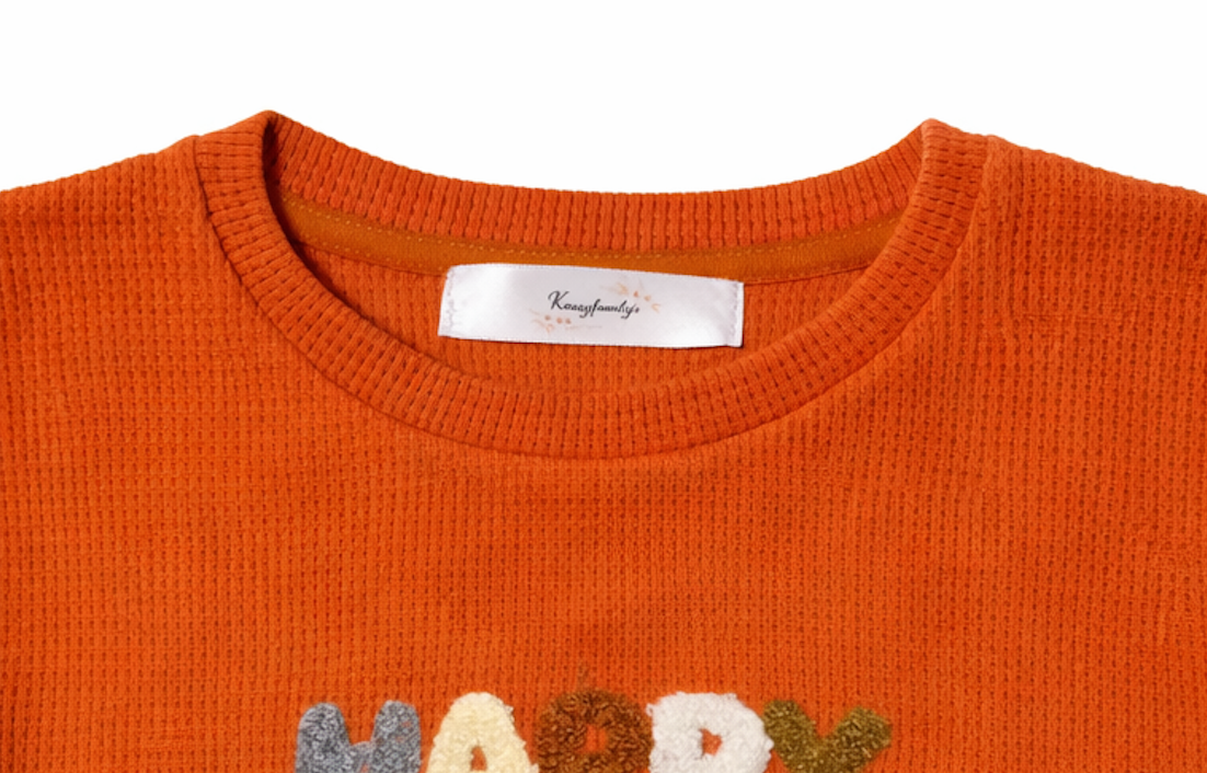 Pull bébé orange « HAPPY » – 100 % coton 🧡