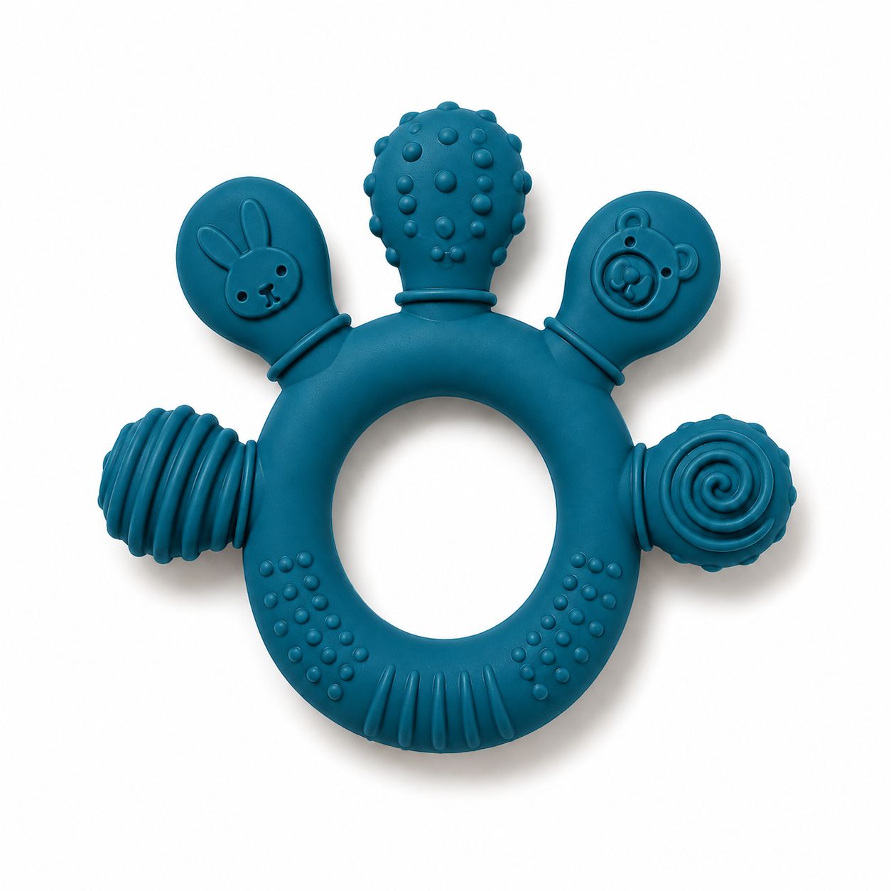 Anneau de dentition rond pour bébé – doux, ludique & facile à attraper Plusieurs colories disponibles - Kassyfamily’s
