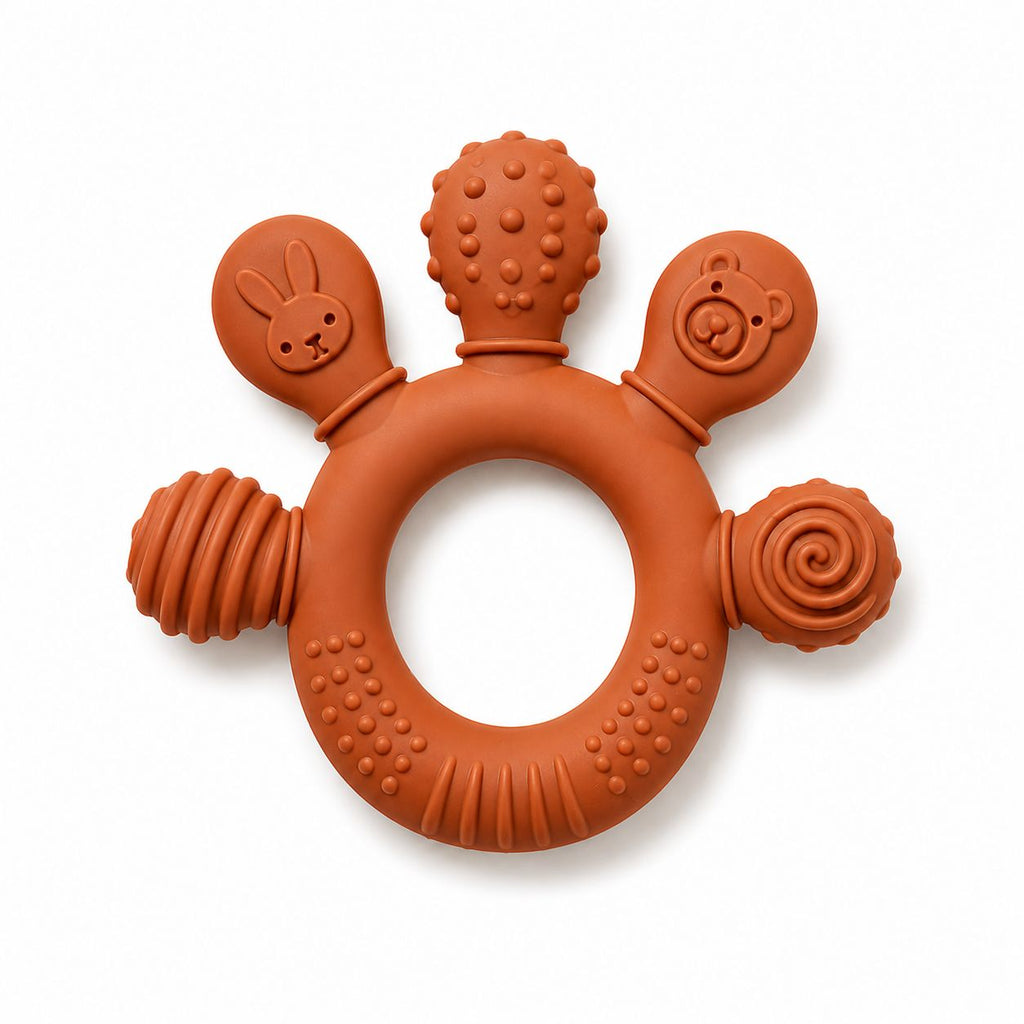 Anneau de dentition rond pour bébé – doux, ludique & facile à attraper Plusieurs colories disponibles - Kassyfamily’s