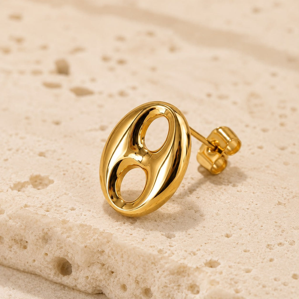Boucles d'oreilles graines de café dorées - Kassyfamily’s