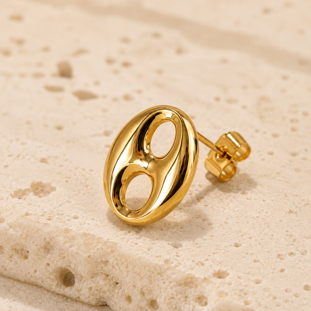 Boucles d'oreilles graines de café dorées - Kassyfamily’s