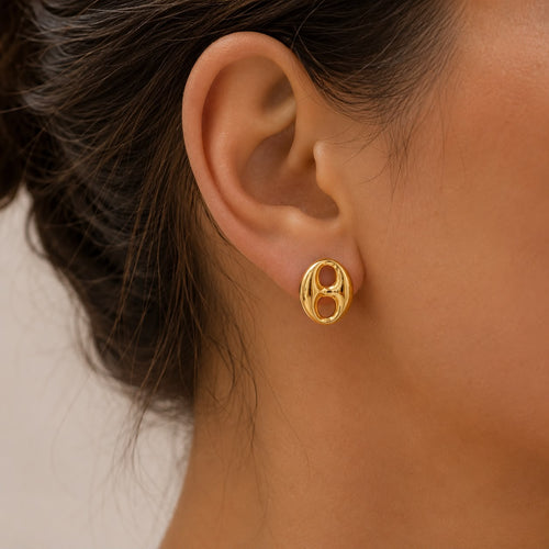 Boucles d'oreilles graines de café dorées - Kassyfamily’s