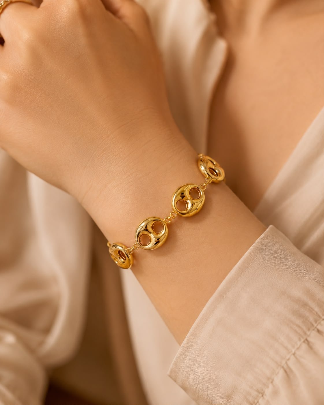 Bracelet grain de café doré - Kassyfamily’s