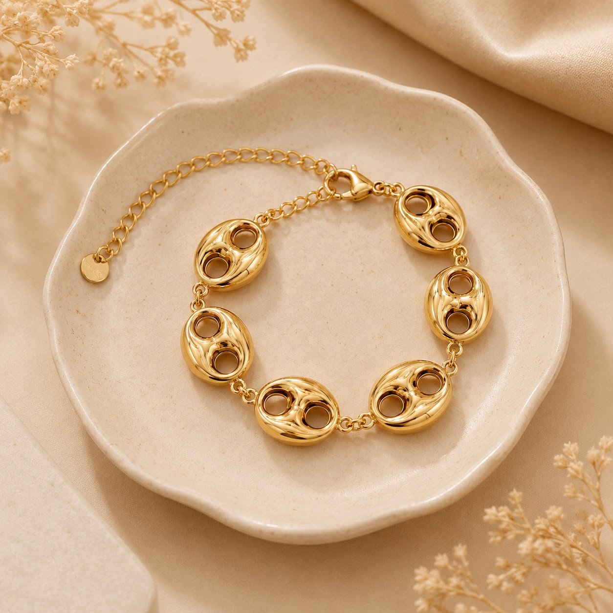 Bracelet grain de café doré - Kassyfamily’s