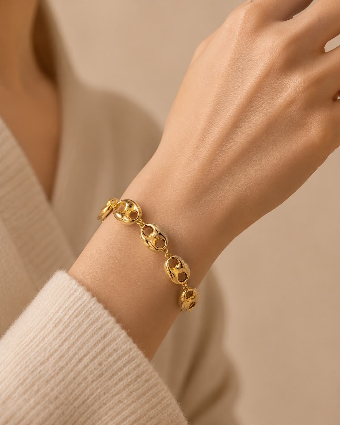 Bracelet grain de café doré - Kassyfamily’s
