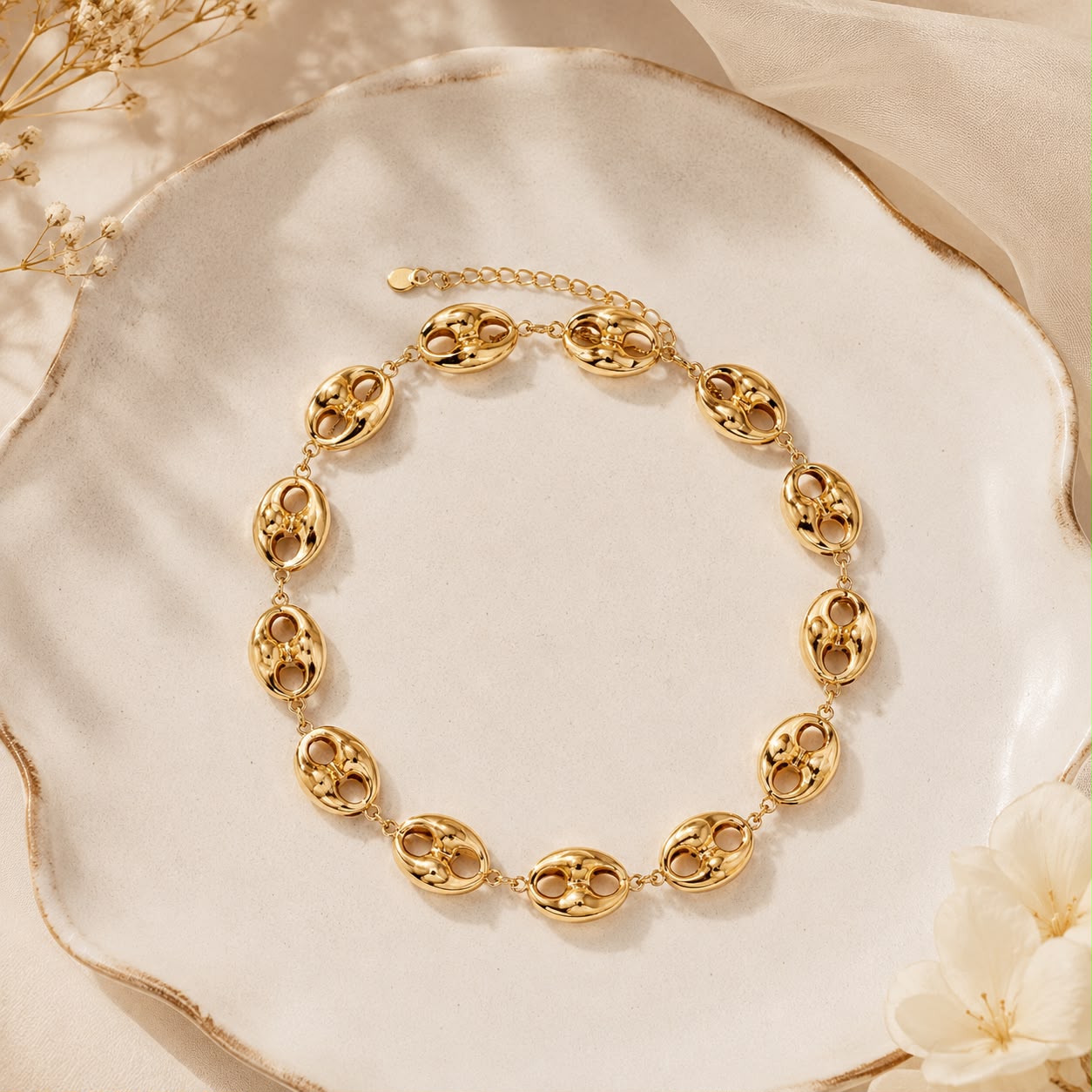 Collier grain de café doré - Kassyfamily’s