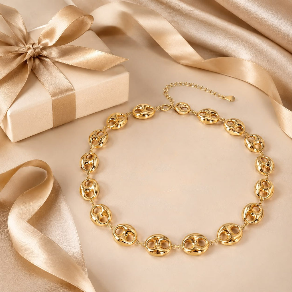 Collier grain de café doré - Kassyfamily’s