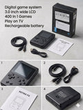 Console rétro portable 400 jeux – Rechargeable – Coloris au choix - Kassyfamily’s
