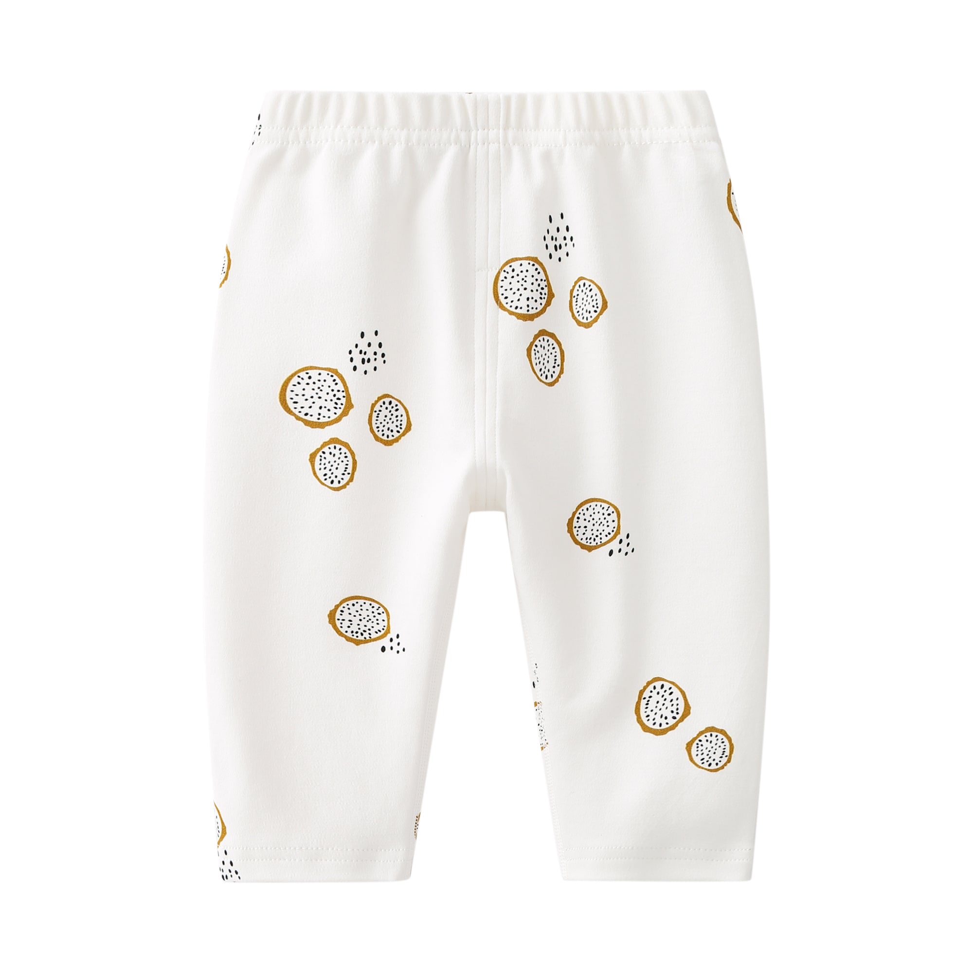 Legging bébé et enfant blanc à motifs fruités – 100 % coton