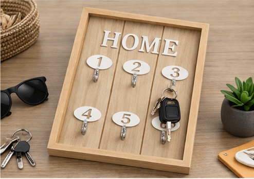 Mini meuble porte clés - HOME - Décoration - Maison - Bois - Noir - Kassyfamily’s